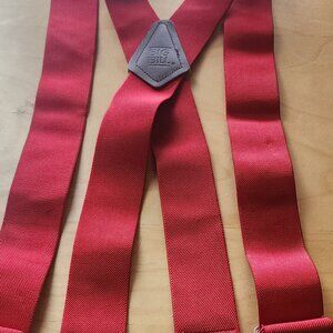 BIG BILL 50mm Heavy Duty Elastic Red + 2 Blues [1Germany)  Suspenders Lot Of 3